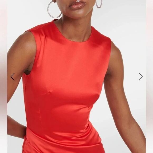 Rasario Satin Mermaid Fishtail Maxi Gown in Red Size IT40 NWT $2950 - Picture 11 of 13